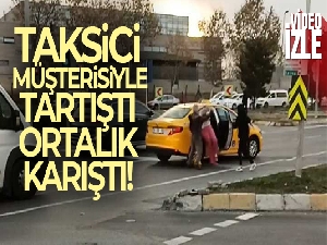 Taksici, müşterisi ile tartıştı, kadının saçını çekti, kafasına vurdu