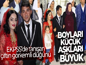 Boyları küçük aşkları büyük çifte görkemli düğün