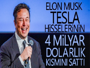 Elon Musk, Tesla hisselerinin yaklaşık 4 milyar dolarlık kısmını sattı