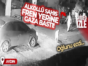 Alkollü şahıs fren yerine gaza basınca oğlunu ezdi