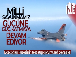MSB Bozdoğan Füzesi'nin test atışı görüntülerini paylaştı