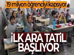 2022-2023 eğitim ve öğretim yılının ilk ara tatili başlıyor