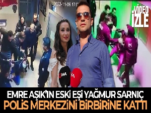 Emre Aşık'ın eski eşi Yağmur Sarnıç'ın Maltepe'de polis merkezini birbirine kattığı anlar kamerada