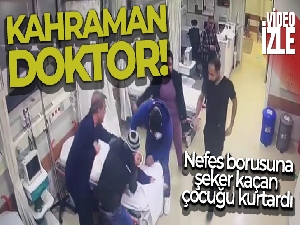 Nefes borusuna şeker kaçan çocuğu başhekim başarılı müdahalesiyle böyle kurtardı