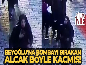 Beyoğlu'na bombayı bırakan kadın teröristin kaçma anı kameraya yansıdı