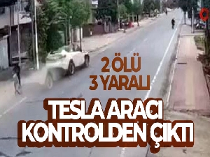 Tesla aracı kontrolden çıktı: 2 ölü, 3 yaralı
