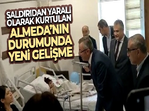 Saldırıdan yaralı olarak kurtulan Almeda plastik cerrahi bölümüne sevk edildi