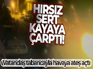 Sert kayaya çarpan oto faresi arkasına bakmadan kaçtı