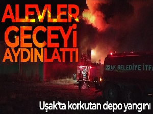 Uşak'ta depo yangını: Çok sayıda itfaiye ekibi müdahale ediyor