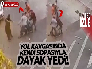 Beylikdüzü'nde yol kavgasında kendi sopasıyla dayak yedi