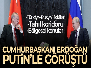 Cumhurbaşkanı Erdoğan, Rusya Devlet Başkanı Vladimir Putin ile görüştü