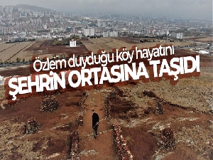 Özlem duyduğu köy hayatını şehrin ortasına taşıdı