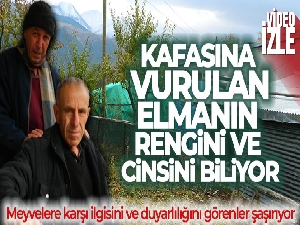 Kafasına vurulan elmanın rengini ve cinsini biliyor