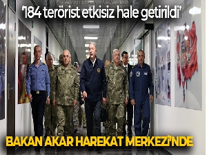 Milli Savunma Bakanı Akar, Kara Kuvvetleri Harekat Merkezi'nde