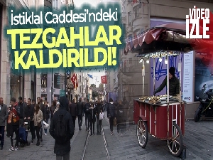 İstiklal Caddesi'ndeki tezgahlar kaldırıldı