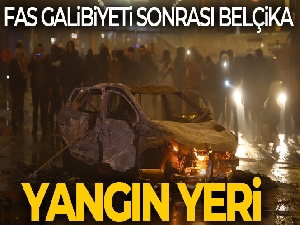Fas galibiyeti sonrası Belçika sokakları karıştı
