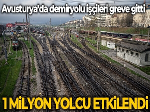 Avusturya'da demiryolu işçileri greve gitti