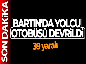 Bartın'da yolcu otobüsü devrildi: 39 yaralı