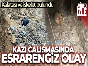 İstanbul'da kazı çalışmasında esrarengiz olay: Kafatası ve iskelet bulundu