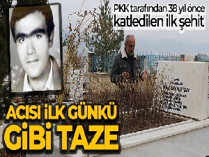 Teröre verilen ilk şehit Süleyman Aydın, kabri başında anıldı