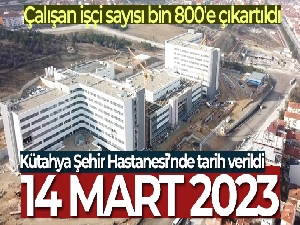 Kütahya Şehir Hastanesi inşaatında çalışan işçi sayısı bin 800'e çıkartıldı