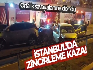 Pendik'te zincirleme trafik kazası: 3 yaralı