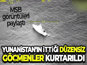 Yunan unsurları tarafından Türk kara sularına itilen düzensiz göçmenler kurtarıldı