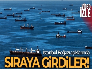 Petrol tankerleri, İstanbul Boğazı açıklarında sıraya girdi