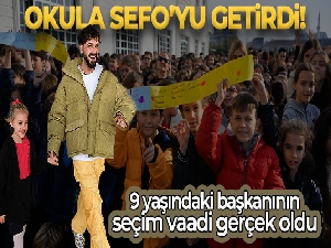 Bursa'da 9 yaşındaki okul başkanının seçim vaadi gerçek oldu