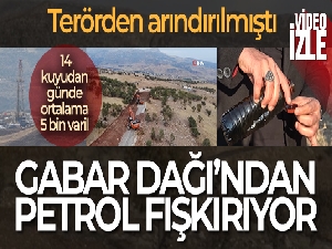 Terörden arındırılan Gabar Dağı'ndan petrol fışkırdı