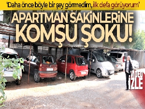 Antalya'da apartman sakinlerine komşu şoku