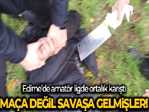 Edirne'de amatör ligde ortalık savaş alanına döndü
