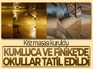 Sel sebebiyle Kumluca ve Finike'de okullar tatil edildi