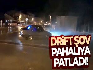 Tekirdağ'da drift şov pahalıya patladı