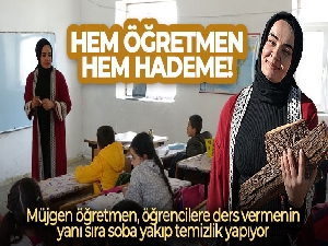 Hem öğretmen hem hademe