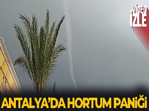 Antalya'da korkutan hortum kamerada