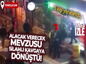 5 kişinin yaralandığı silahlı saldırı anı güvenlik kamerasında