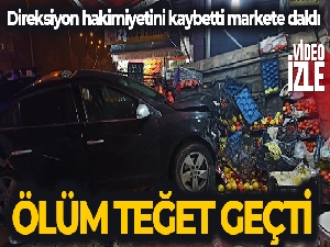 Direksiyon hakimiyetini kaybetti markete daldı: 2 yaralı