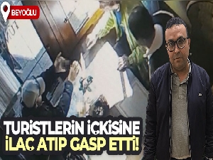 İstanbul'da turistleri içkisine ilaç atıp bayıltan gaspçı kamerada