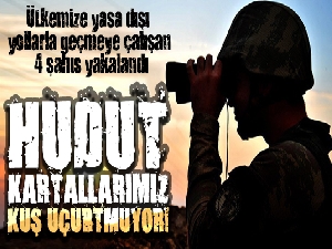 MSB: 'Ülkemize yasa dışı yollarla geçmeye çalışan 4 şahıs yakalandı'