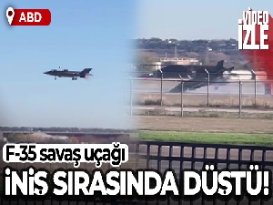 ABD'de F-35 savaş uçağı iniş sırasında düştü