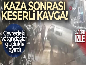 Esenyurt'ta kaza sonrası keserli kavga kamerada