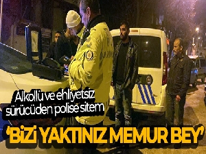 Kovalamaca sonucu yakalanan alkollü ve ehliyetsiz sürücü: 'Bizi yaktınız memur bey'