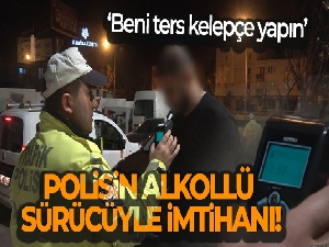 Uygulama noktasından kaçmaya çalışırken alkollü yakalandı