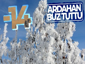 Göle, eksi 14 dereceyle buz tuttu