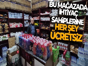 Bu mağazada ihtiyaç sahiplerine her şey ücretsiz