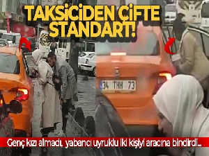 Bağcılar'da müşteri seçen taksici böyle görüntülendi