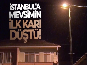 İstanbul'da mevsimin ilk karı Silivri'ye düştü