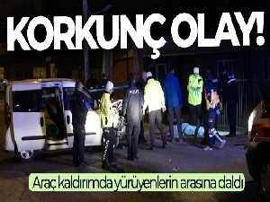 Kontrolden çıkan araç kaldırımda yürüyenlerin arasına daldı: 2 ölü, 1 yaralı