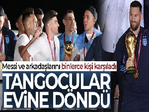 Şampiyon Arjantin evine döndü